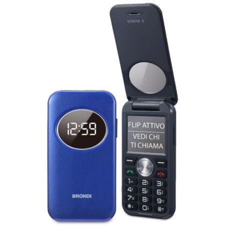 Telefono cordless brondi window 2 blu [10282041]