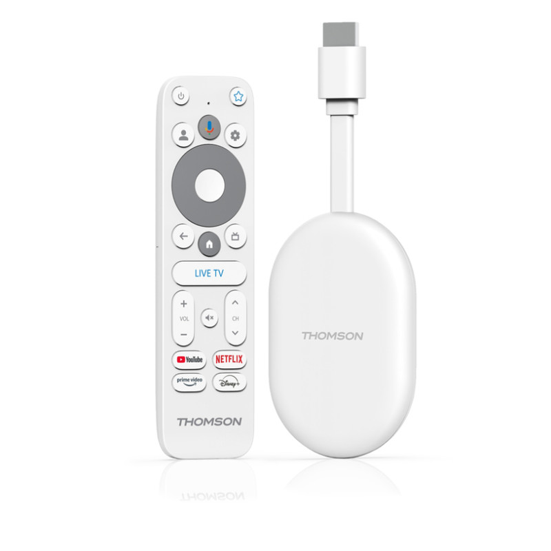 Streaming tv thomson 150 go cast google tv 4k uhd bianco [150g]