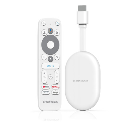 Streaming tv thomson 150 go cast google tv 4k uhd bianco [150g]