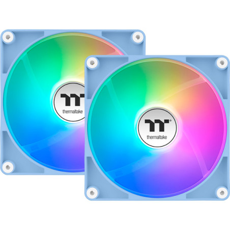 Ventola 140x140 thermaltake ct140 argb 2x140mm azzurro [cl-f203-pl14bu-a]