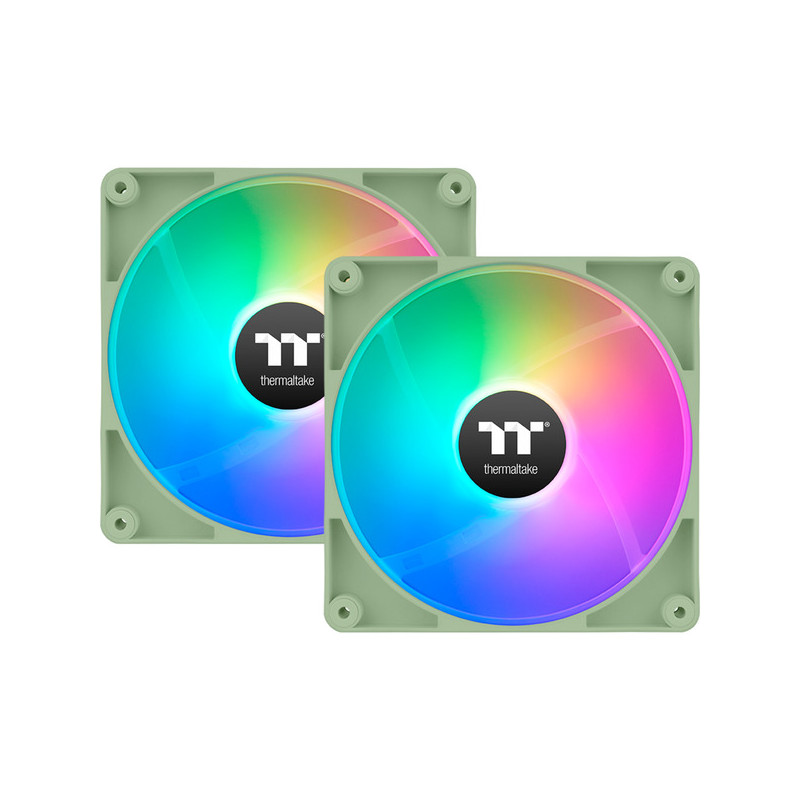 Ventola 140x140 thermaltake ct140 argb 2x140mm verde chiaro [cl-f203-pl14mg-a]