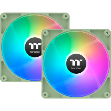 Ventola 140x140 thermaltake ct140 argb 2x140mm verde chiaro [cl-f203-pl14mg-a]