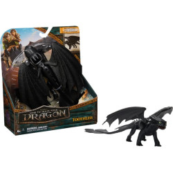 Figurina spin master dragon trainer - toothless 7.6cm nero [6074363]