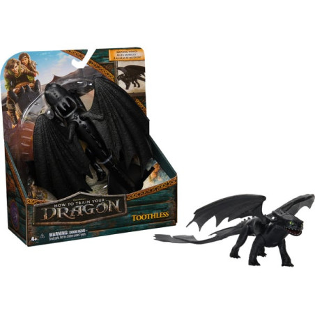 Figurina spin master dragon trainer - toothless 7.6cm nero [6074363]