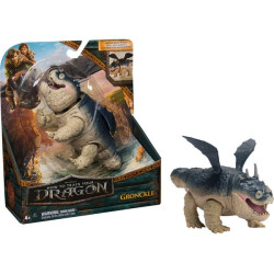 Set di figurine spin master dragon trainer - gronckle grigio/marrone