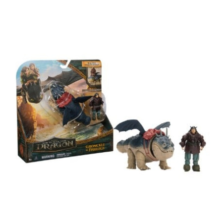 Set di figurine spin master dragon trainer - dragon and viking