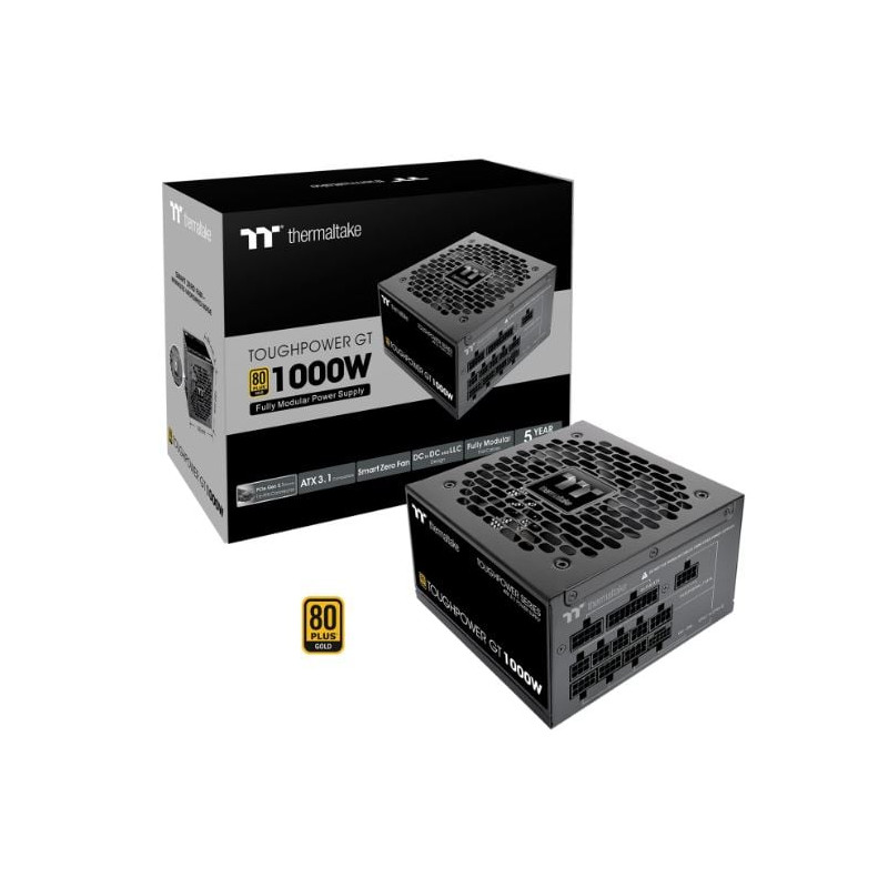 Alimentatore 1000w thermaltake toughpower gt 80+ gold nero [ps-tpt-1000fnfage-3]