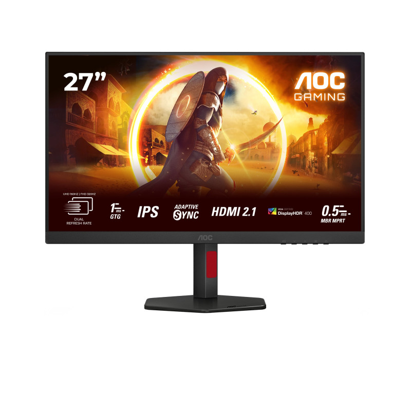 Monitor led 27'' aoc u27g4r fhd 3840x2160/1ms/classe f/ nero