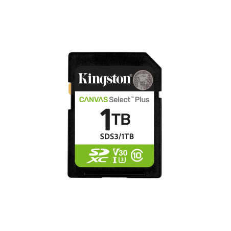 1tb scheda memoria kingston sdxc canvas select plus gen3 classe 10