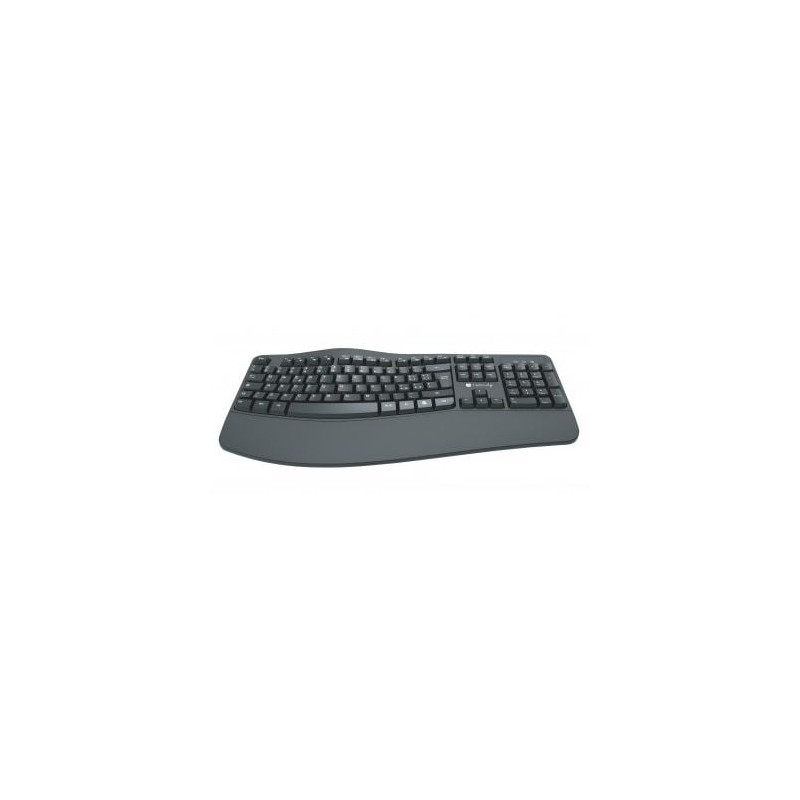 Tastiera techly idata 955-ubk-ergo ergonomica wireless slim