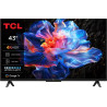 Tv led 43" tcl 43p61k 4k uhd 3840x2160p classe f nero