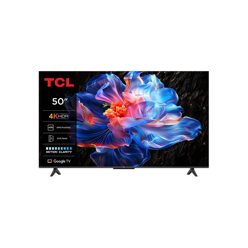 Tv led 50" tcl 50p61k 4k 3840x2160p smart tv classe e nero [50p61k]
