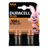 Batterie alcaline duracell plus power boost aaa 1.5v nero/oro 4pz