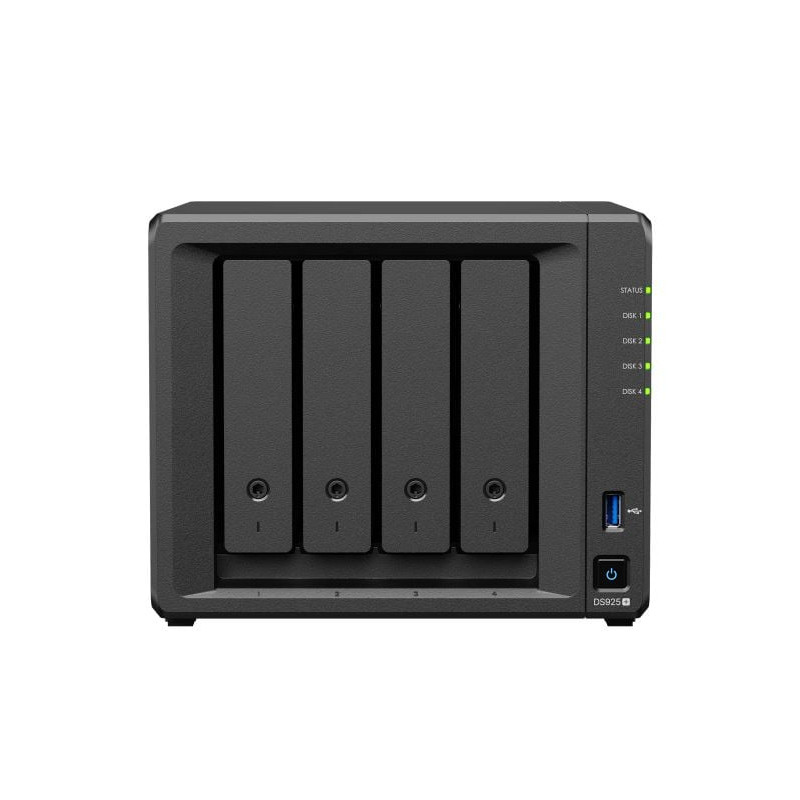 Nas 4gb synology ds925+ 4 bay 2.2ghz nero [ds925+]
