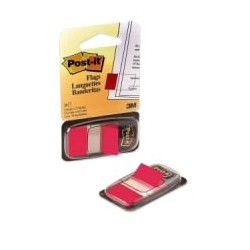 Segnapagina post-it 50 fogli 680-1 rosso 25.4x43.6mm [7370]