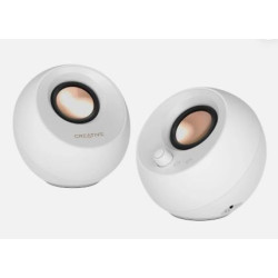 Altoparlante pc creative labs pebble pro usb-a/c bluetooth bianco