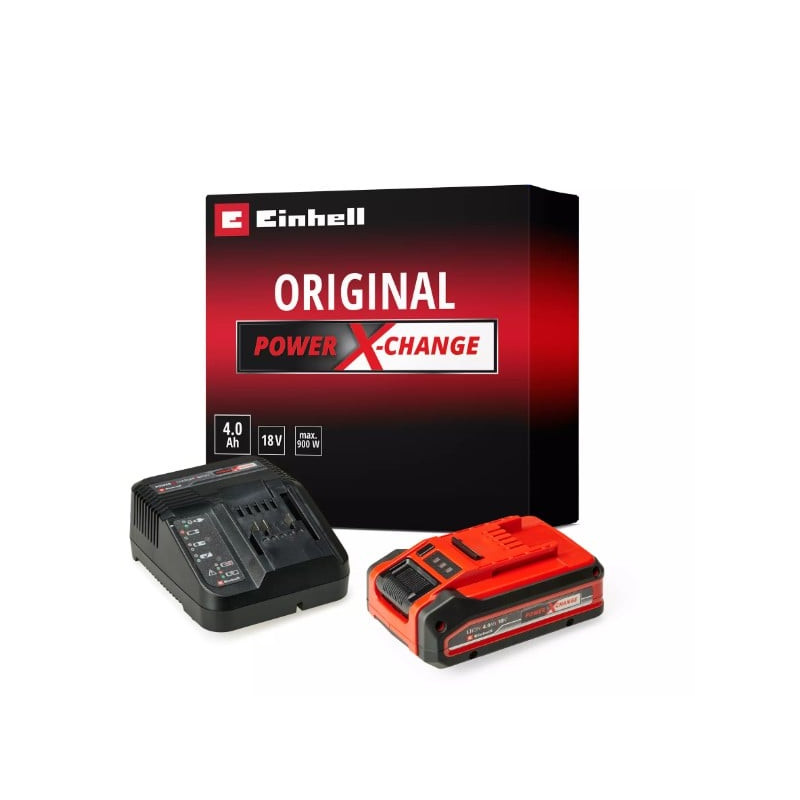 Kit di avviamento einhell 4ah plus pxc starter kit batteria 18v 4ah