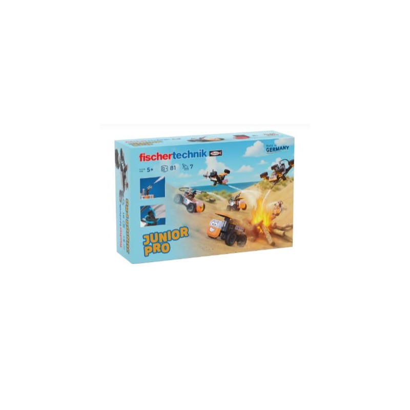 Set di costruzioni fischertechnik junior pro 7 modelli arancione/grigio/nero