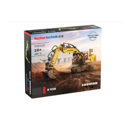Escavatore pneumatico fischertechnik liebherr r 938 giallo/grigio/nero