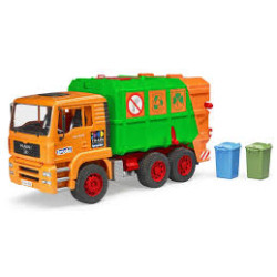 Veicolo giocattolo bruder man tga camion della spazzatura scala 1/16