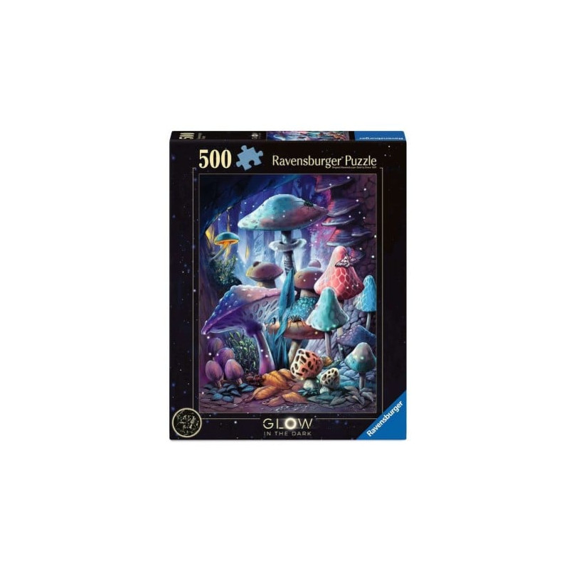 Puzzle ravensburger glow in the dark funghi al chiaro di luna 3.7x29.5x23.1cm