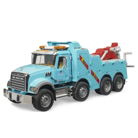 Modellino bruder mack granite carro rimorchio con modulo luci e suoni