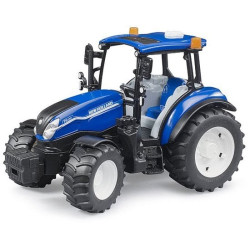 Modellino bruder new holland t5.120 1/16 veicolo da cantiere in plastica