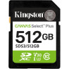 512gb scheda sdxc kingston canvas select plus gen3 150mbps c10 uhs-i
