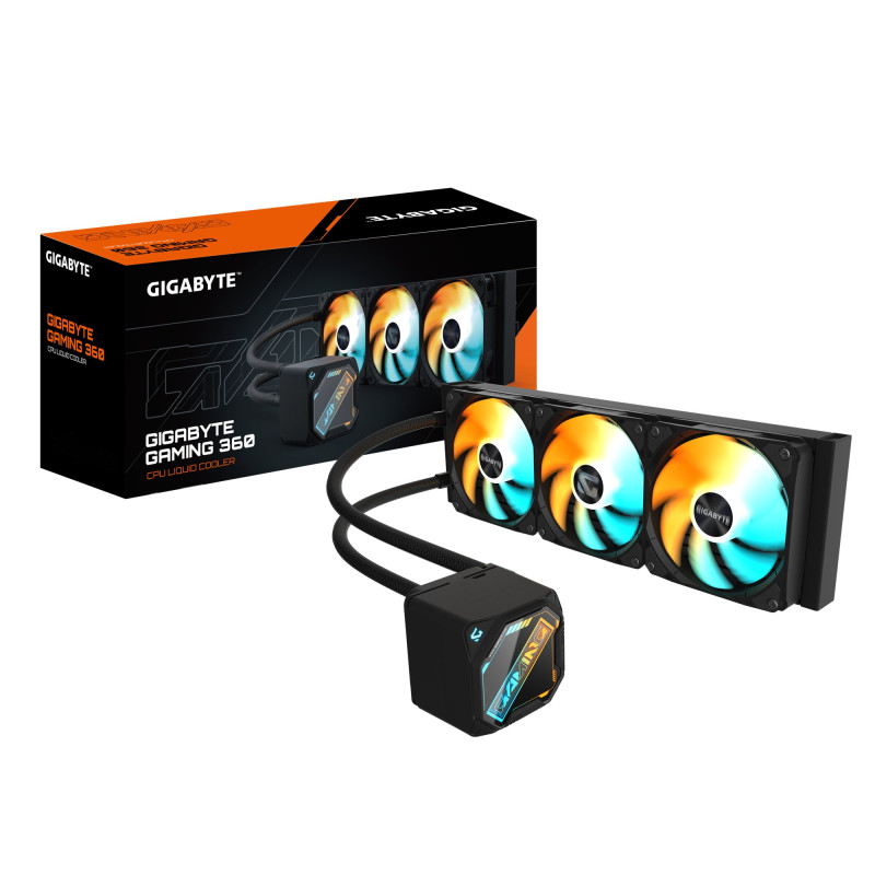 Dissipatore cpu a liquido gigabyte gaming 360 aio 3x120mm nero [gp-gigabyte