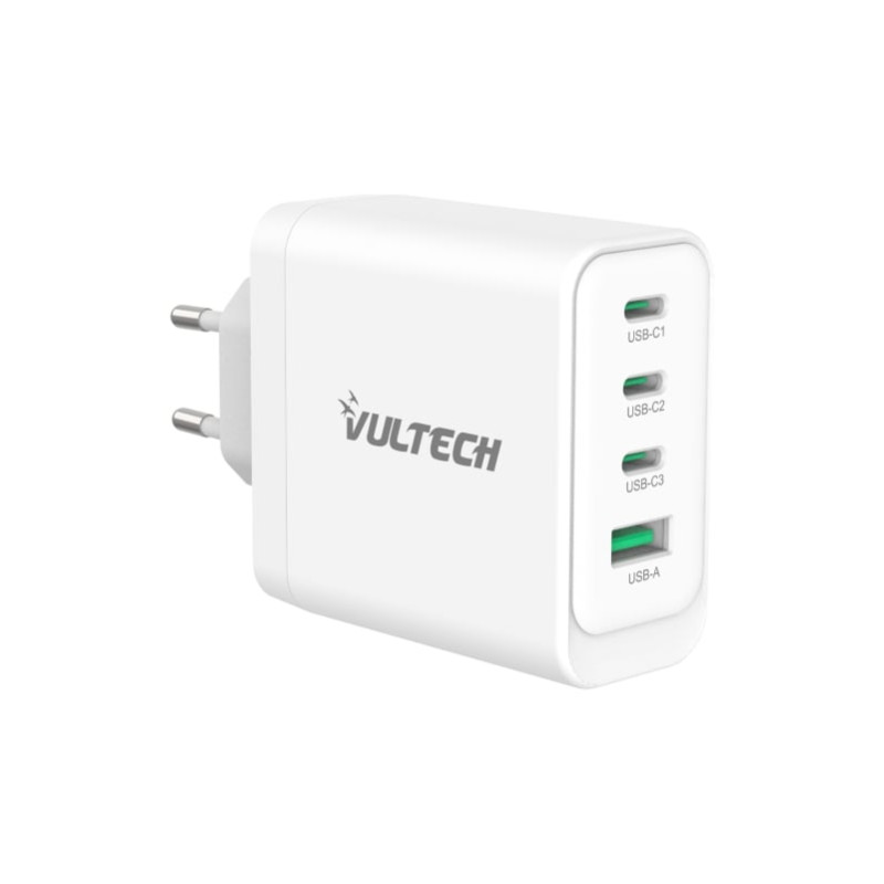 Alimentatore da rete vultech cc100-3c1a 3x usb-c + usb gan