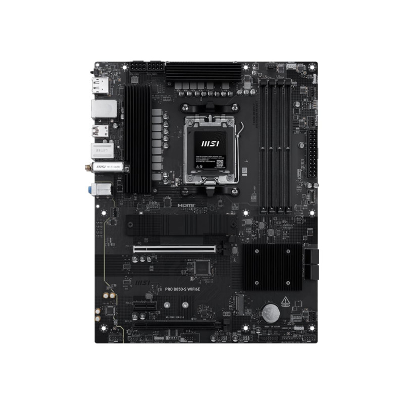 Scheda madre amd msi pro b850-s wifi6e am5 atx 4x ddr5 nero [7e80-002r]