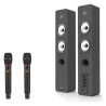 Kit altoparlanti empire media audio pro con due radio microfoni 80w