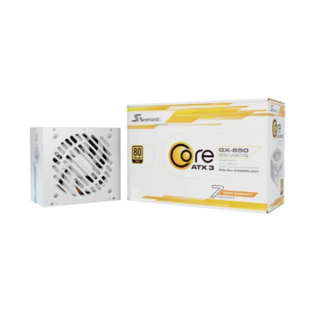 Alimentatore 650w seasonic core gx-650 80 plus gold bianco [srp-cgx651-a5a32sf-w]