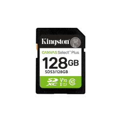 128gb scheda sdxc kingston canvas select plus gen3 v10 uhs-i