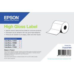 Etichette per stampante epson high gloss autoadesive rotolo fustellato