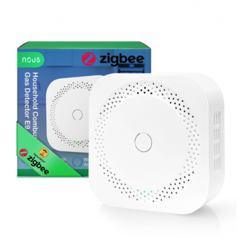 Rilevatore di gas combustibili nous zigbee smart a batteria 86x86x33.5mm