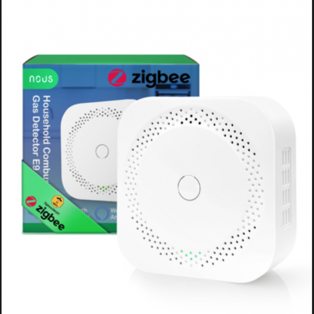 Rilevatore di gas combustibili nous zigbee smart a batteria 86x86x33.5mm