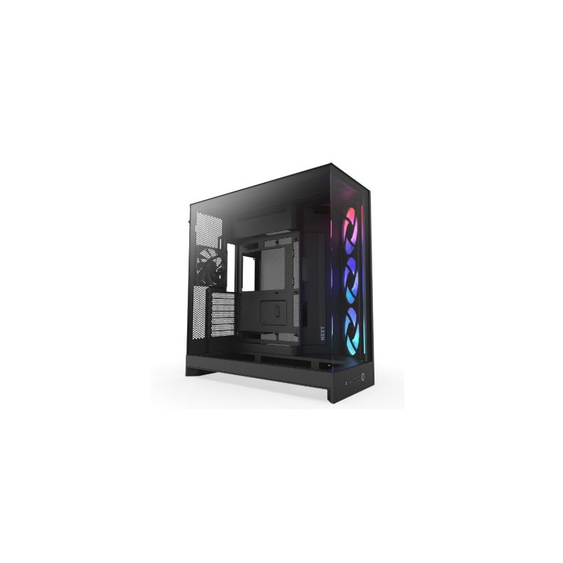 Case nzxt h9 flow rgb midi tower atx 77l nero opaco [cm-h92fb-r1]