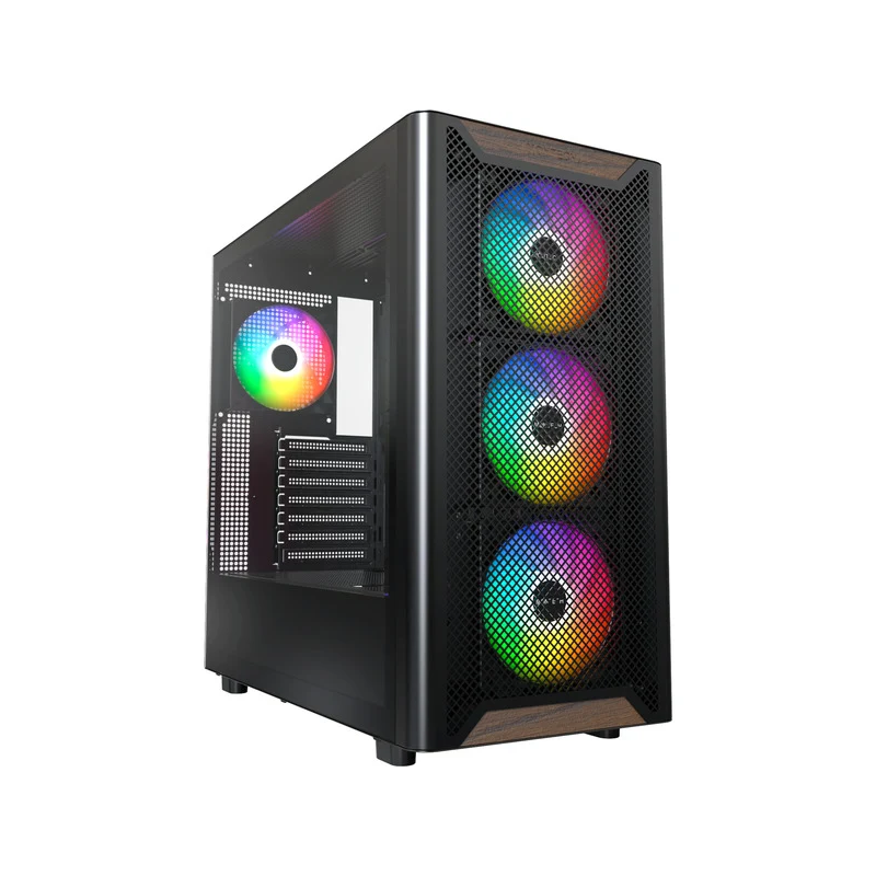 Case montech xr wood midi-tower atx nero [xr wood (b)]