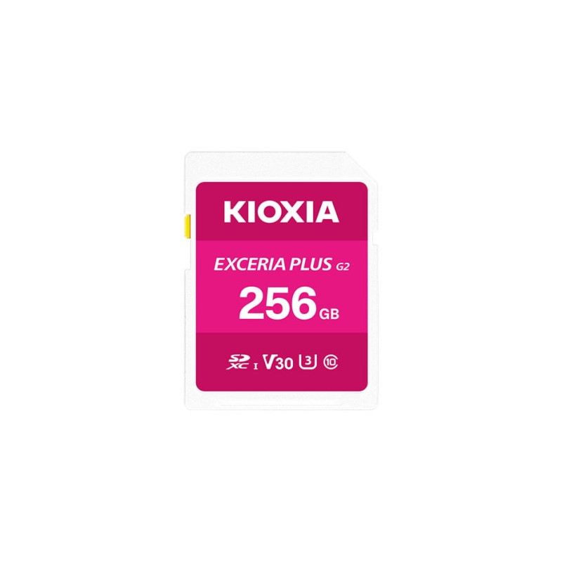 256gb scheda sdxc kioxia exceria plus g2 v30 uhs-i u3 class10