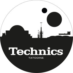 Panno giradischi technics tatooine 12'' bianco/nero