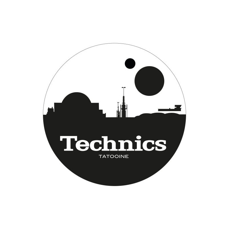 Panno giradischi technics tatooine 12'' bianco/nero