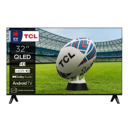 Tv qled 32'' tcl 32s49k hd 1366x768 classe f nero