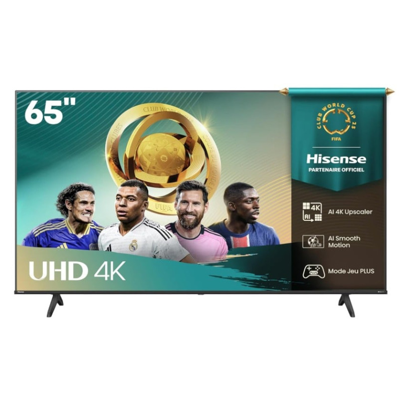 Tv l ed 65'' hisense smart tv 4k ultra hd 3840x2160 classe