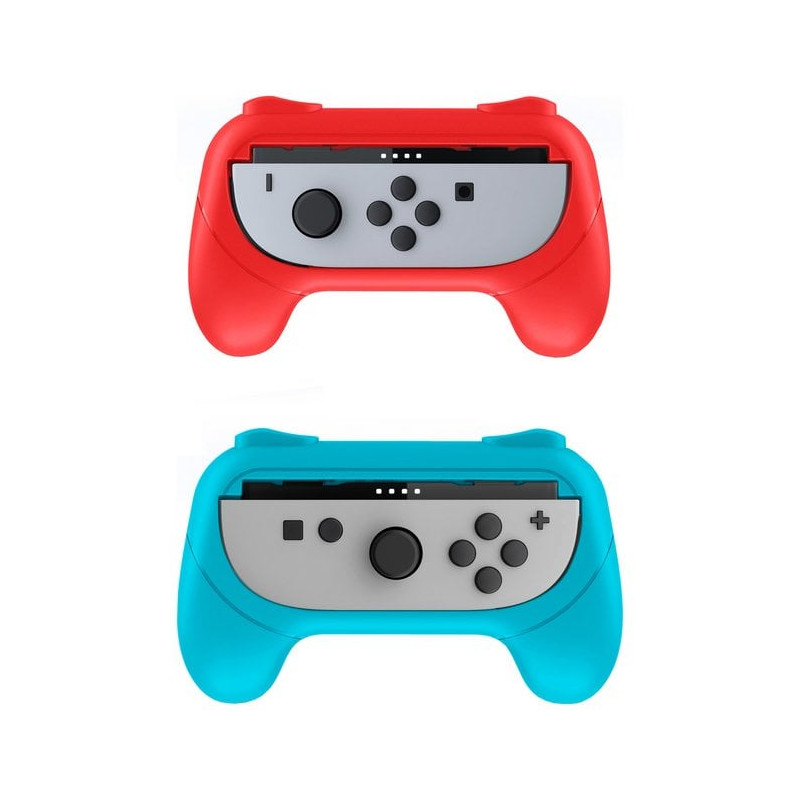 Set di impugnature nacon dual joy-con per nintendo switch 2 rosso/blu