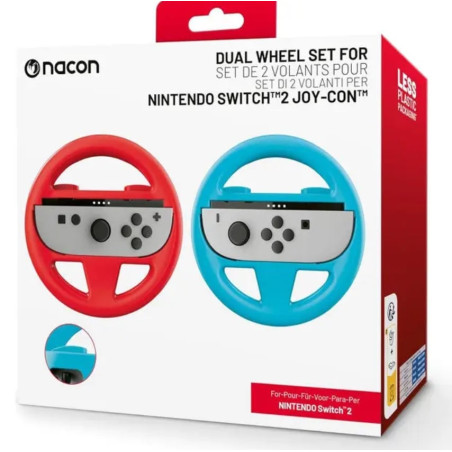 Set di volanti nacon joy-con per console nintendo switch 2 rosso/blu