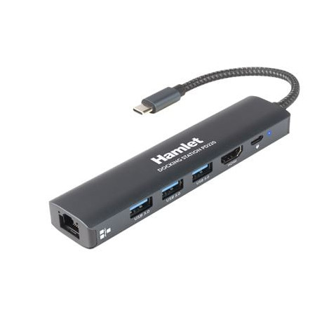 Docking station hamlet pd220 100w per computer usb 3.0 tipo-c