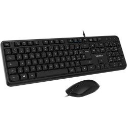 Kit tastiera e mouse vultech con fillo usb 2000dpi nero [km-811]