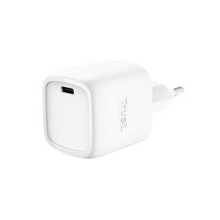 Caricabatterie trust maxo usb-c gan 30w bianco [25520]