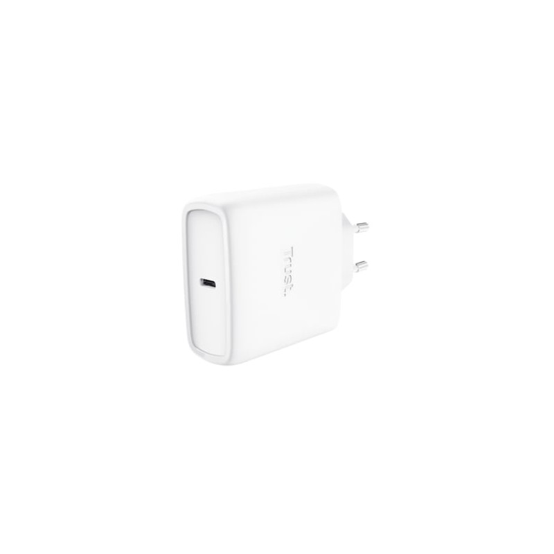 Alimentatore da rete trust maxo 65w usb-c gan + cavo 2m bianco
